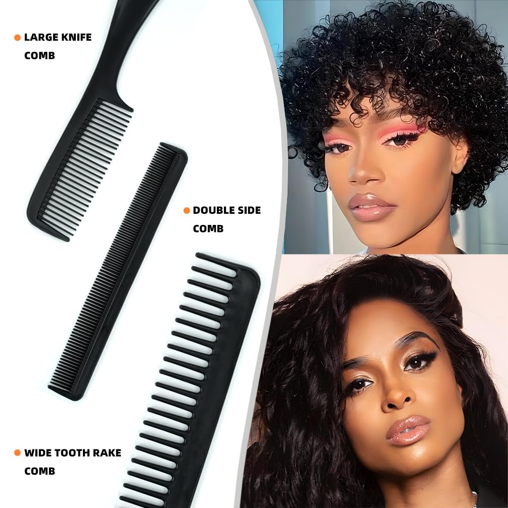 10-Piece Professional Hair Styling Kit | Salon-Quality Combs for Detangling, Cutting &amp; Styling