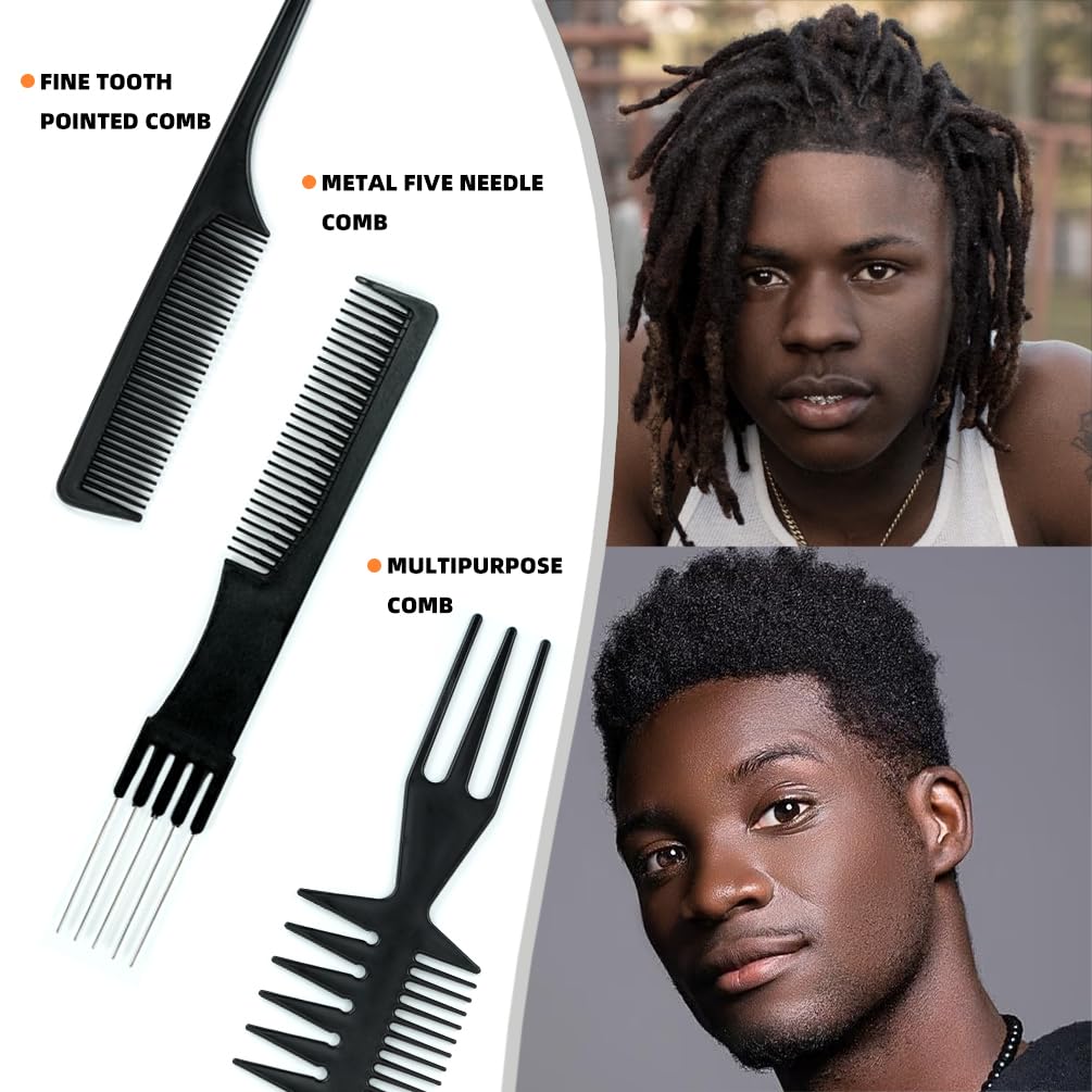 10-Piece Professional Hair Styling Kit | Salon-Quality Combs for Detangling, Cutting &amp; Styling