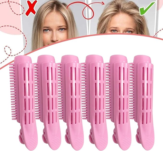 Hair Roller Volumizing Clips for Women – Self Grip Root Lift Hair Rollers for Instant Fluffy Volume & Curly Styling