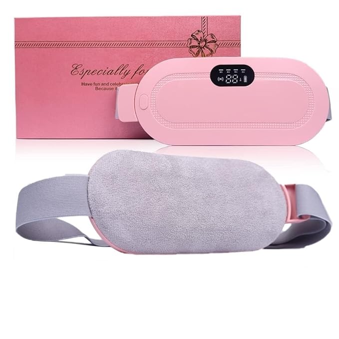 Cordless Period Cramp Relief – 3 Heat Levels & 4 Massage Modes