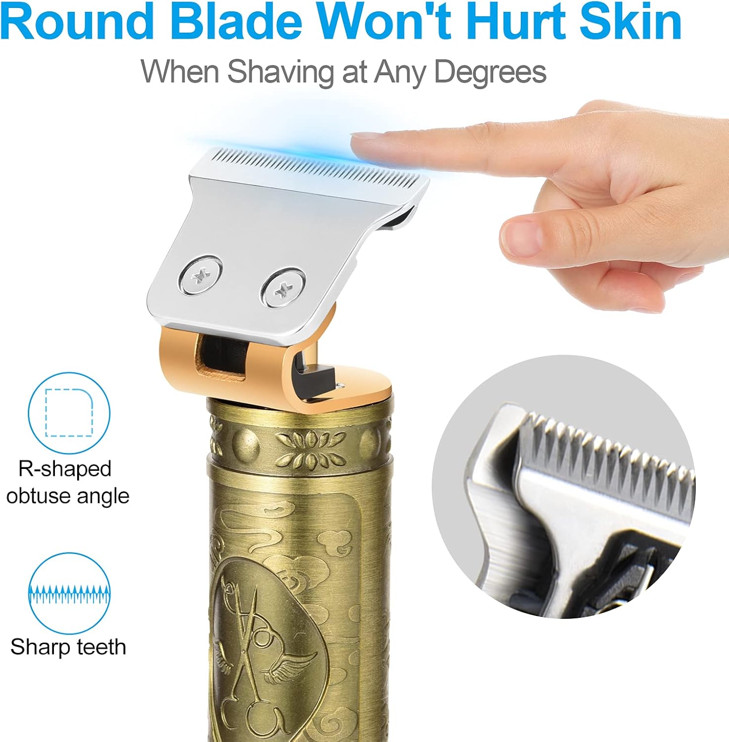 Professional Hair Clippers for Men – Cordless Rechargeable Beard Trimmer & Zero Gapped T-Blade Hair Cutting Kit
