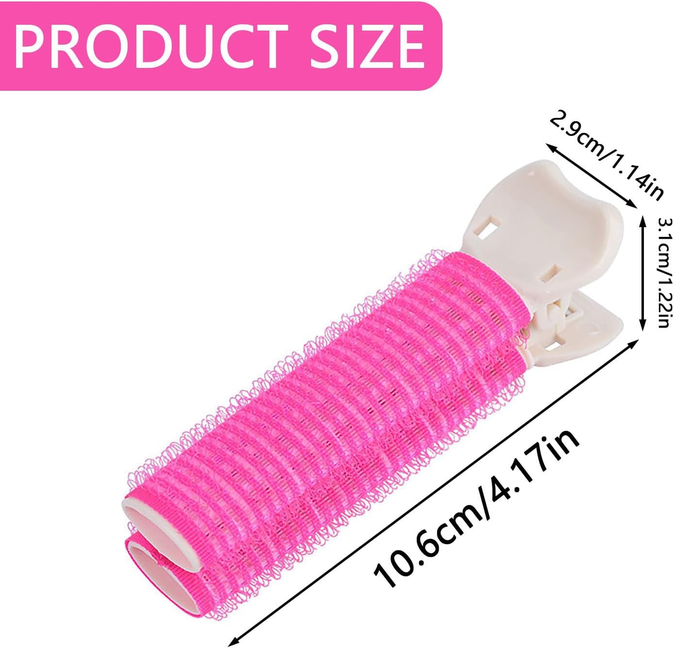 Create Instant Volume & Perfect Curls: 4PC Self-Grip Root Lift Rollers