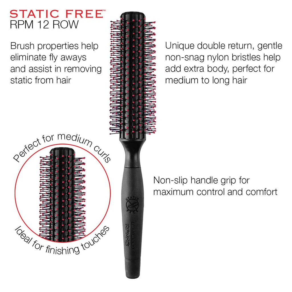 Professional Round Hair Brush - Anti-Static Ionic Blow Dry Styling Brush for Curls & Volume, All Hair Types (Small/Medium/Large)
