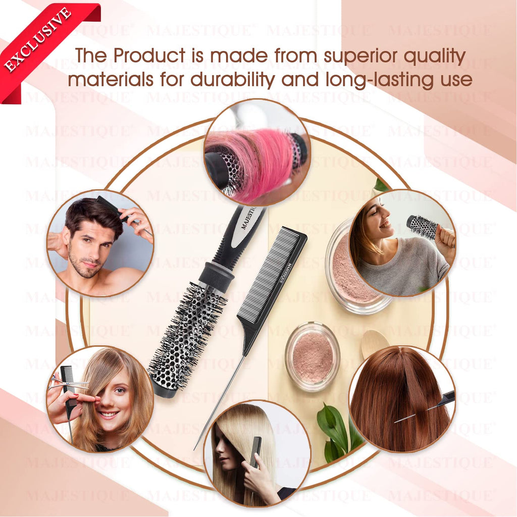 3-in-1 Hot Air Blow Dry Brush | Volumizing & Curling Hair Styler with Ceramic-Coated Bristles | For All Hair Types (Men & Women)