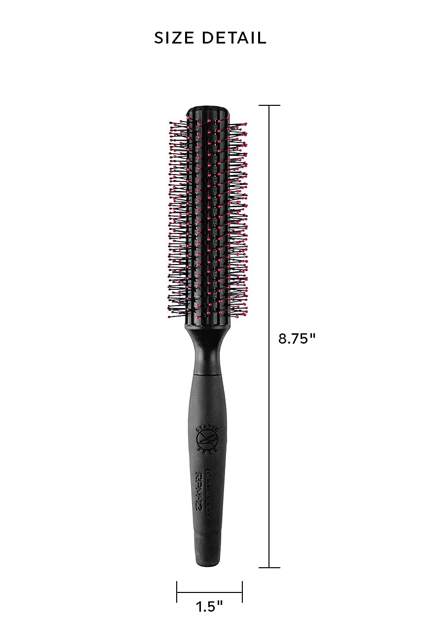 Professional Round Hair Brush - Anti-Static Ionic Blow Dry Styling Brush for Curls & Volume, All Hair Types (Small/Medium/Large)