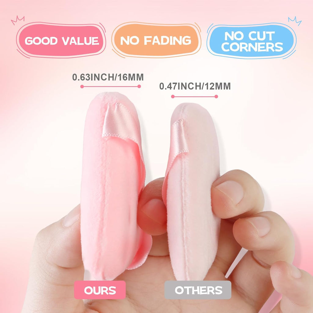 Ultra-Soft Velour Powder Puff - Triangle Makeup Sponge for Loose Setting Powder, Liquid Foundation Blender, Reusable Beauty Blending Tool
