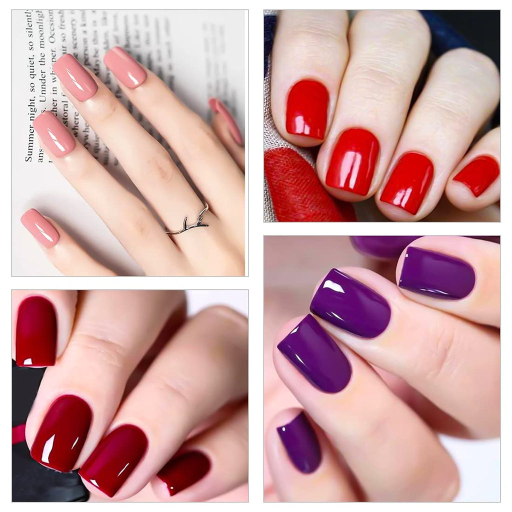 96-Pc Chrome Nail Art Set - 4 Multi-Color Nails in Each - Press-On Glossy Almond Stiletto Tips for DIY Manicures