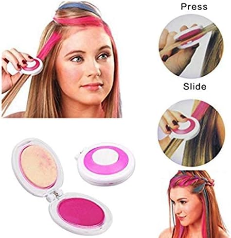 Pack of 4 Temporary Hair Color Chalks - Quick & Easy Washable Hair Color for Kids & Adults | Non-Toxic & Vegan Hair Chalk for Festivals, Parties, Everyday Fun