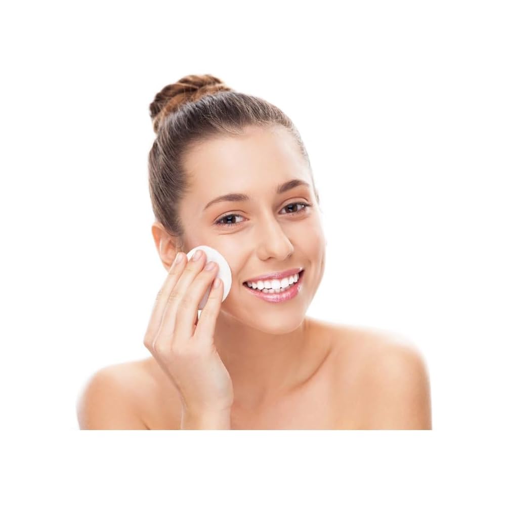 Premium Cotton Rounds for Makeup Removal - 80 Count Lint-Free, Reusable & Soft Facial Pads