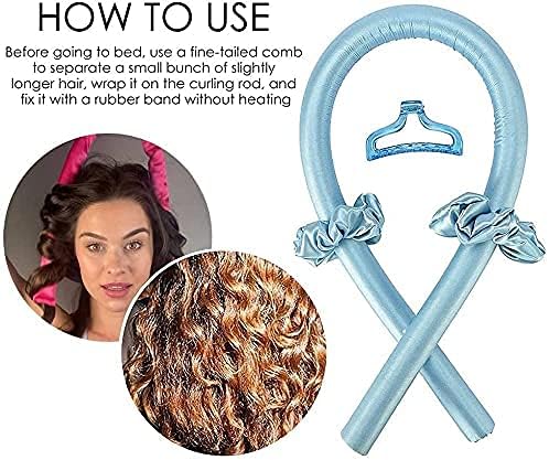 Heatless Curling Rod Headband for Women – No Heat Hair Curlers Set for Soft Natural Waves & Curls | Overnight Hair Styling Tool for Long & Medium Hair