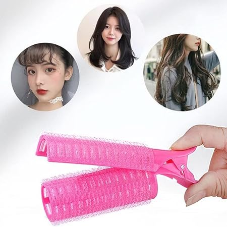 4 Peace's 2-in-1 Hair Rollers with Clips – Large Self Grip Hair Curlers for Volume & Natural Fluffy Curls | No Heat Hair Styling Rollers for Women