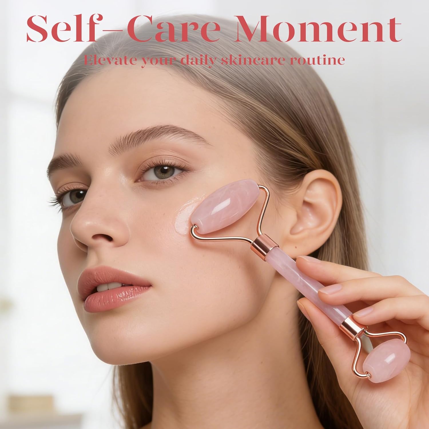Jade Roller & Gua Sha Set – Facial Massage Roller for Face, Eyes & Neck, Anti-Aging Skin Care Tool, Reduce Fine Lines & Wrinkles, Self-Care Gift for Men & Women