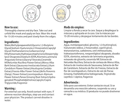 Fruit Extracted Sheet Face Masks Set - 6 Pack Hydrating & Nourishing Skincare for Dull, Tired Skin