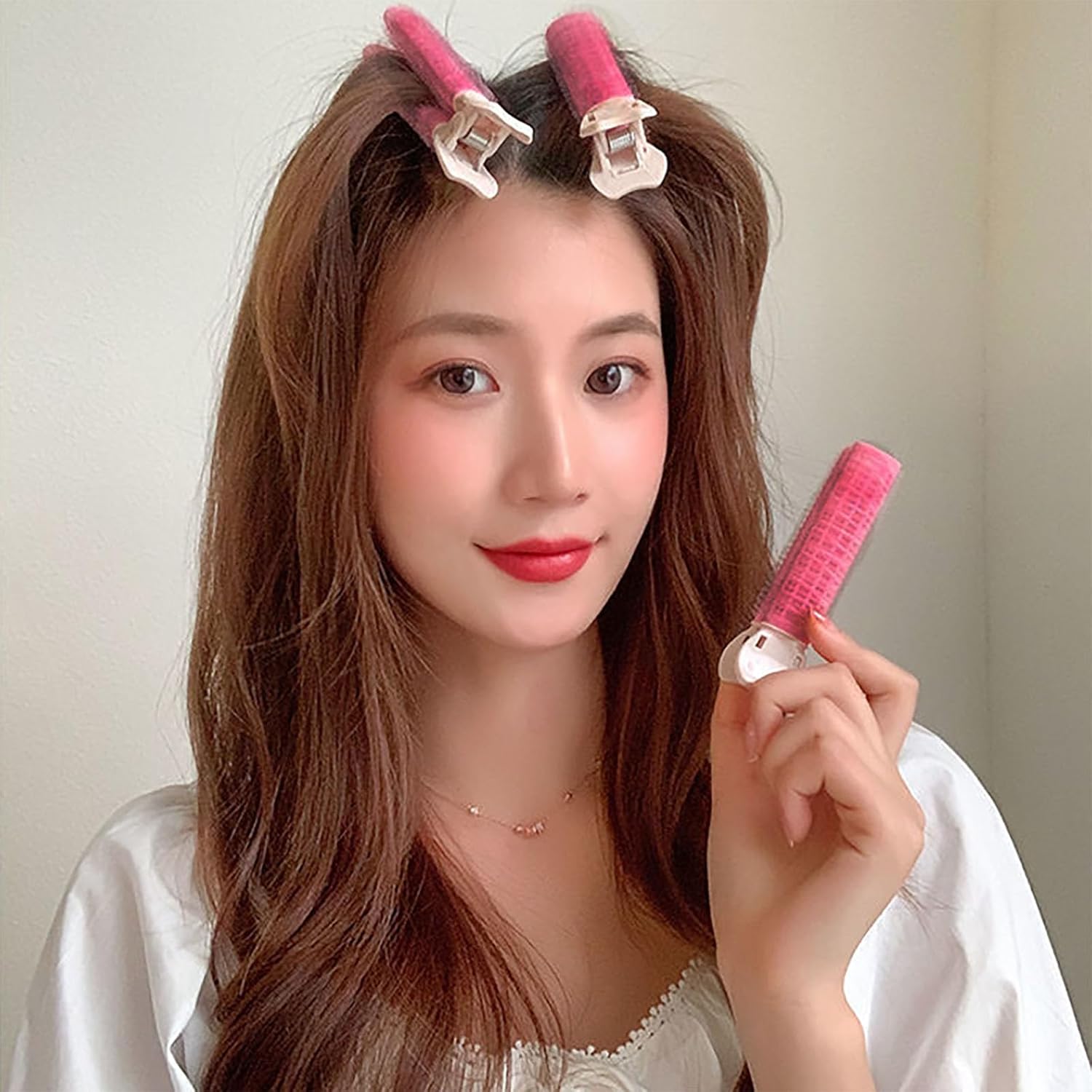 Create Instant Volume & Perfect Curls: 4PC Self-Grip Root Lift Rollers