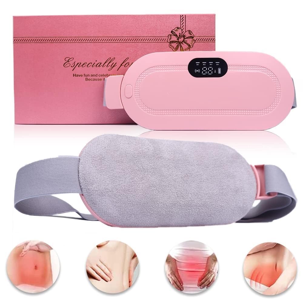 Cordless Period Cramp Relief – 3 Heat Levels & 4 Massage Modes