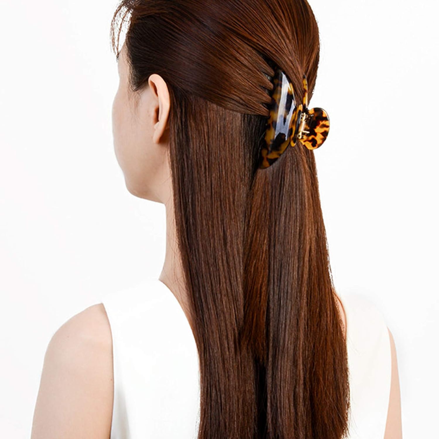 Medium Claw Hair Clips for Women & Girls – 9 Pack Tortoise Shell & Leopard Print Hair Claw Clips | Strong Hold Celluloid Jaw Clips | Stylish Hair Accessories for Thick & Thin Hair