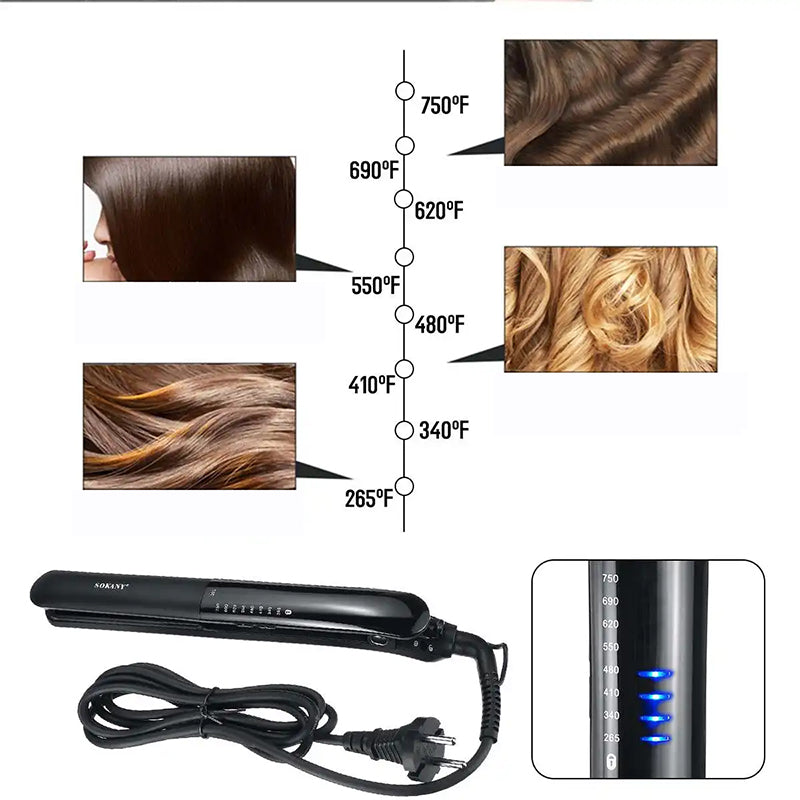 SOKANY HS-991 Electric Hair Straightening Brush & Hot Air Blower | 2-in-1 Ceramic Hair Styler for Smooth, Straight & Frizz-Free Hair