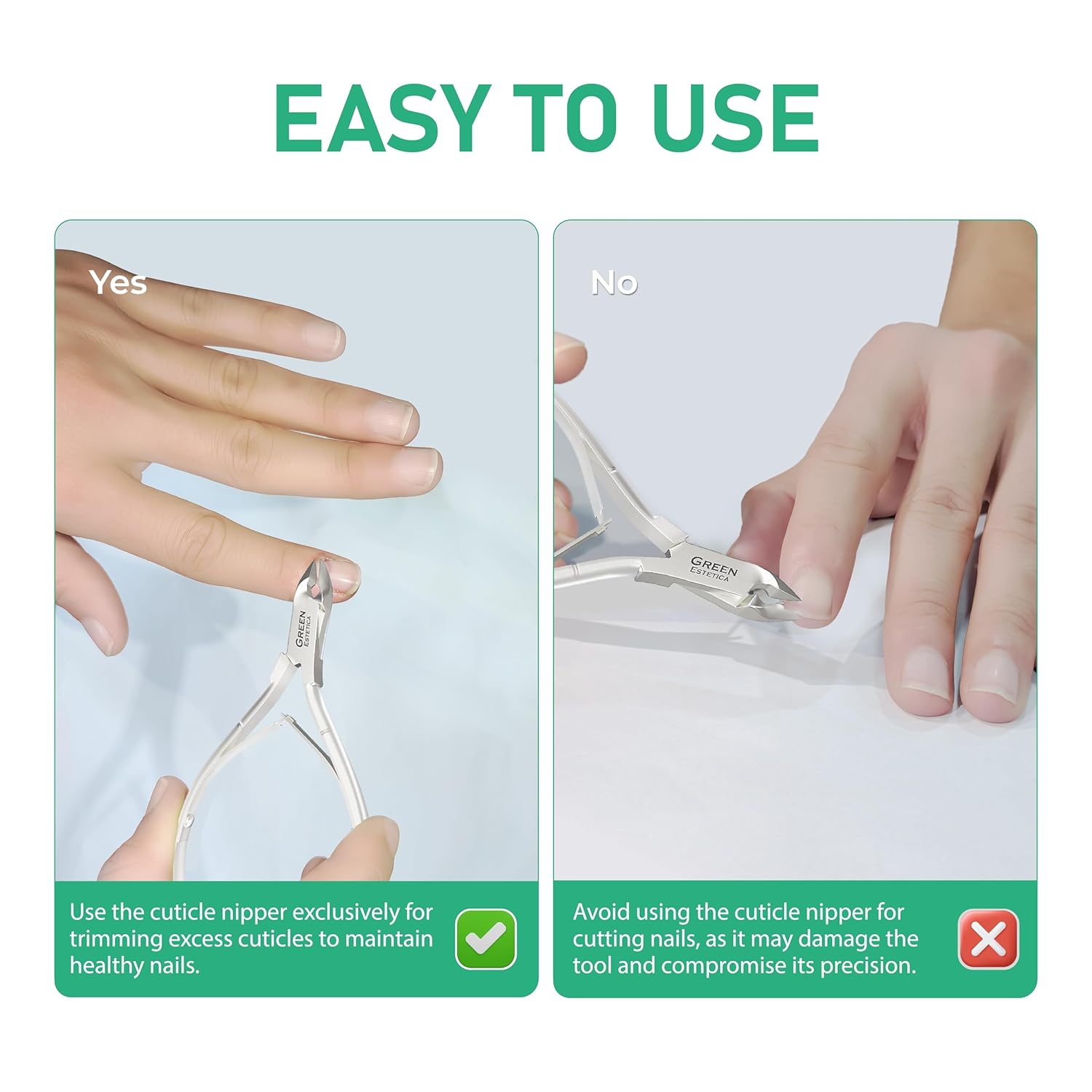 Professional Stainless Steel Cuticle Trimmer – Sharp Blade Cuticle Nipper Cutter for Manicure & Pedicure Nail Care Tool (Double Spring, Silver)