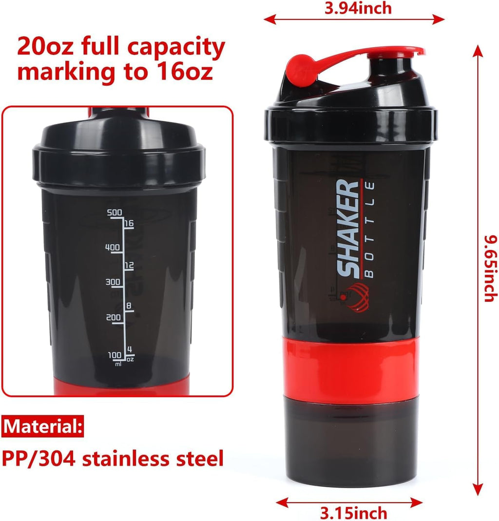 Fitness Spider Shaker Bottle Gym Shaker bottle Smart Shaker Bottles Cyclone Shaker For Pre-Post Workout Supplement Protein Shake Gym Sipper Bottle 500ml For Men & Women (Multi Color) Pack of 1 (Black)