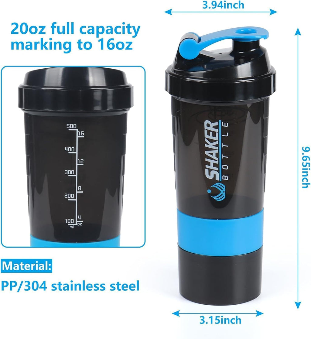 Fitness Spider Shaker Bottle Gym Shaker bottle Smart Shaker Bottles Cyclone Shaker For Pre-Post Workout Supplement Protein Shake Gym Sipper Bottle 500ml For Men & Women (Multi Color) Pack of 1 (Black)