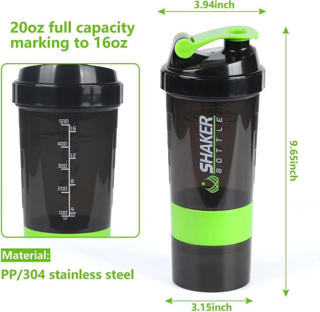 Fitness Spider Shaker Bottle Gym Shaker bottle Smart Shaker Bottles Cyclone Shaker For Pre-Post Workout Supplement Protein Shake Gym Sipper Bottle 500ml For Men & Women (Multi Color) Pack of 1 (Black)