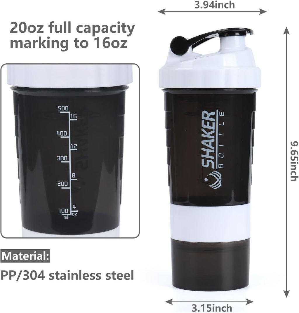 Fitness Spider Shaker Bottle Gym Shaker bottle Smart Shaker Bottles Cyclone Shaker For Pre-Post Workout Supplement Protein Shake Gym Sipper Bottle 500ml For Men & Women (Multi Color) Pack of 1 (Black)