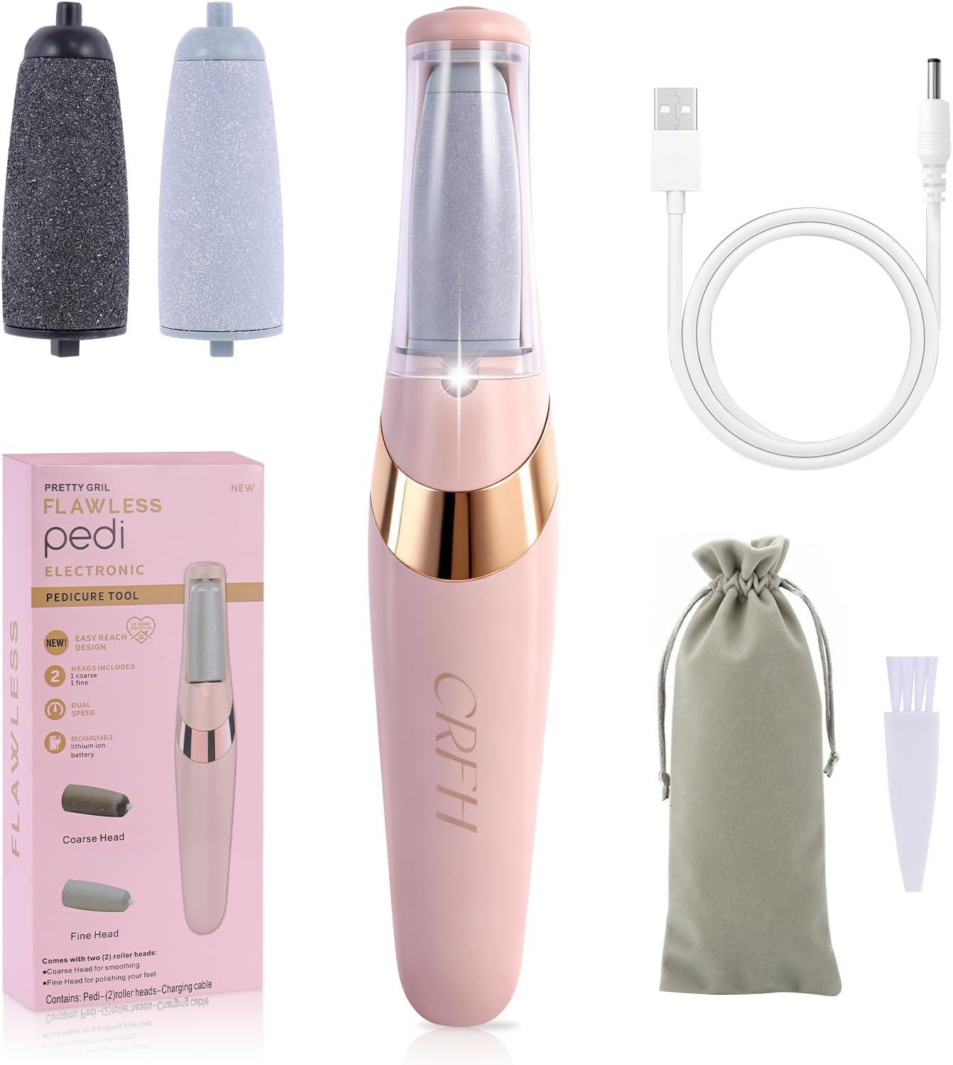 Electric Pedicure Foot Callus Grinder USB Charging Feet Care Dead Skin Remover