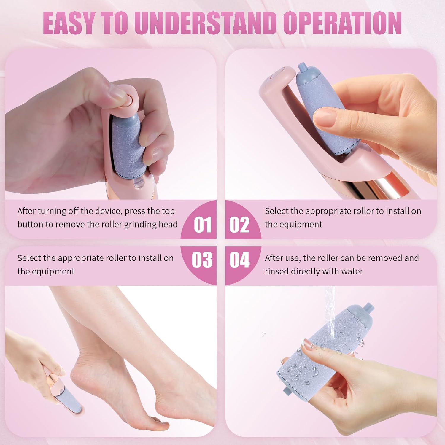 Electric Pedicure Foot Callus Grinder USB Charging Feet Care Dead Skin Remover