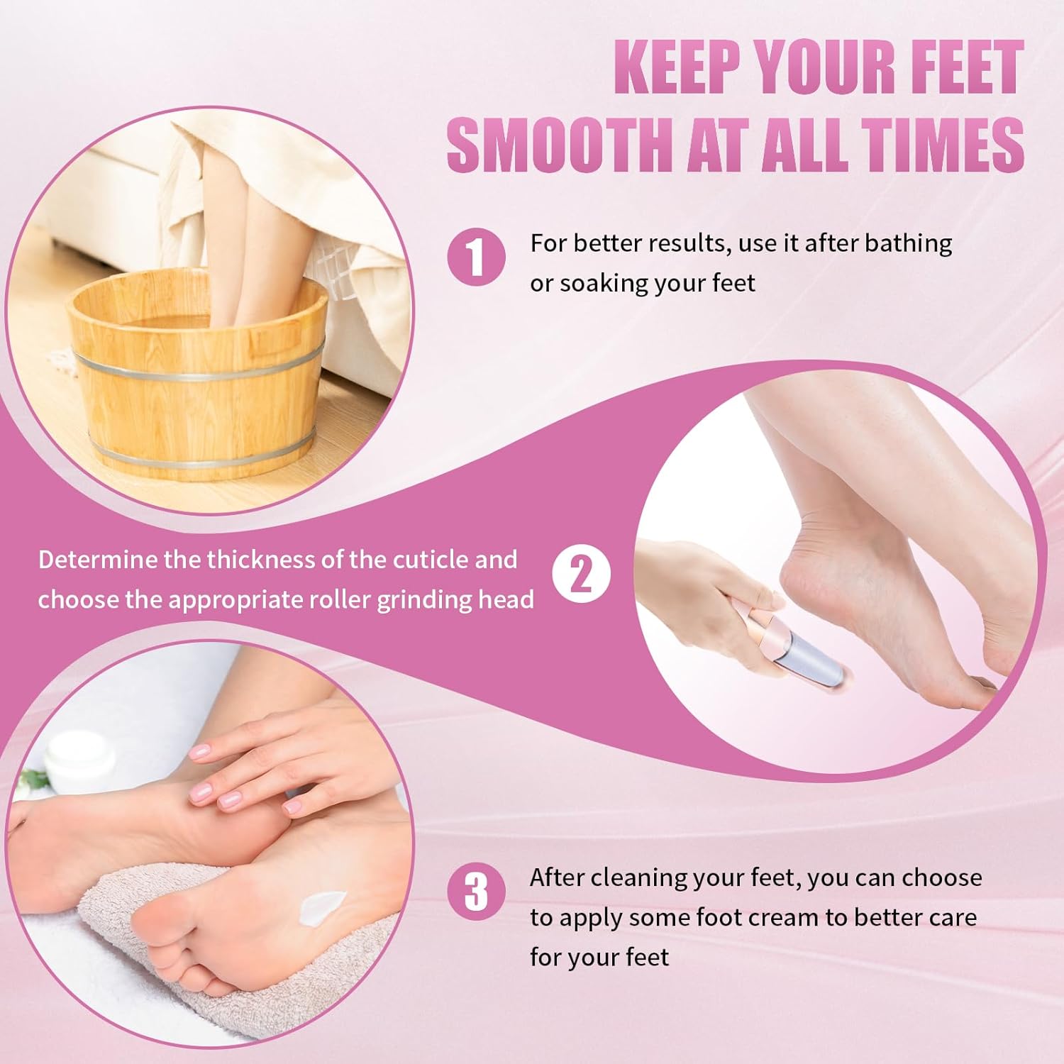 Electric Pedicure Foot Callus Grinder USB Charging Feet Care Dead Skin Remover