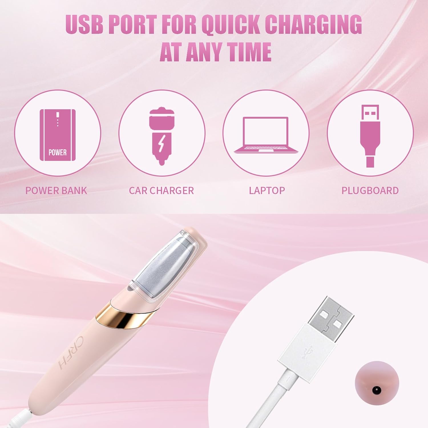 Electric Pedicure Foot Callus Grinder USB Charging Feet Care Dead Skin Remover