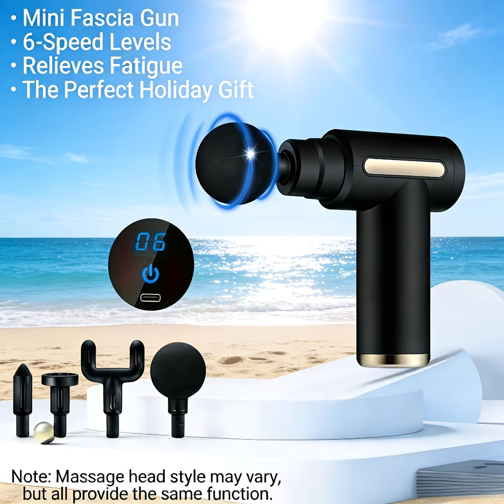 6-in-1 Percussion Massage Gun – Deep Muscle Relief