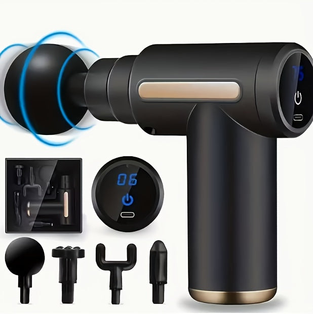 6-in-1 Percussion Massage Gun – Deep Muscle Relief