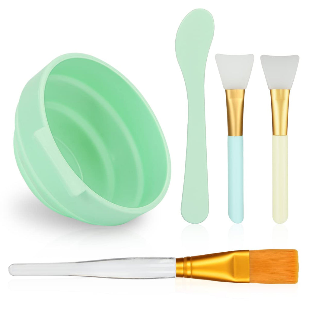 4-in-1 Professional Facial Tool Kit - DIY Mask Mixing Bowl, Brush, Spatula & Spoon for At-Home Spa Skincare