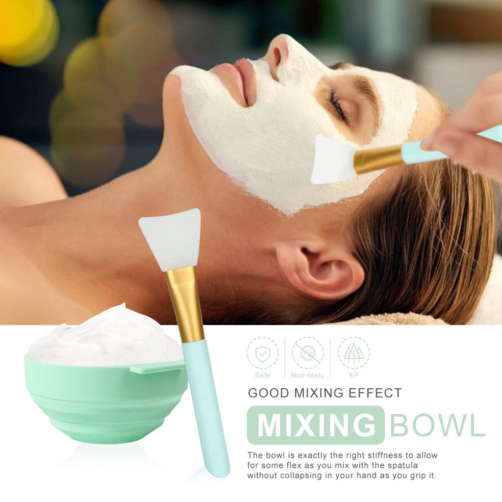 4-in-1 Professional Facial Tool Kit - DIY Mask Mixing Bowl, Brush, Spatula & Spoon for At-Home Spa Skincare