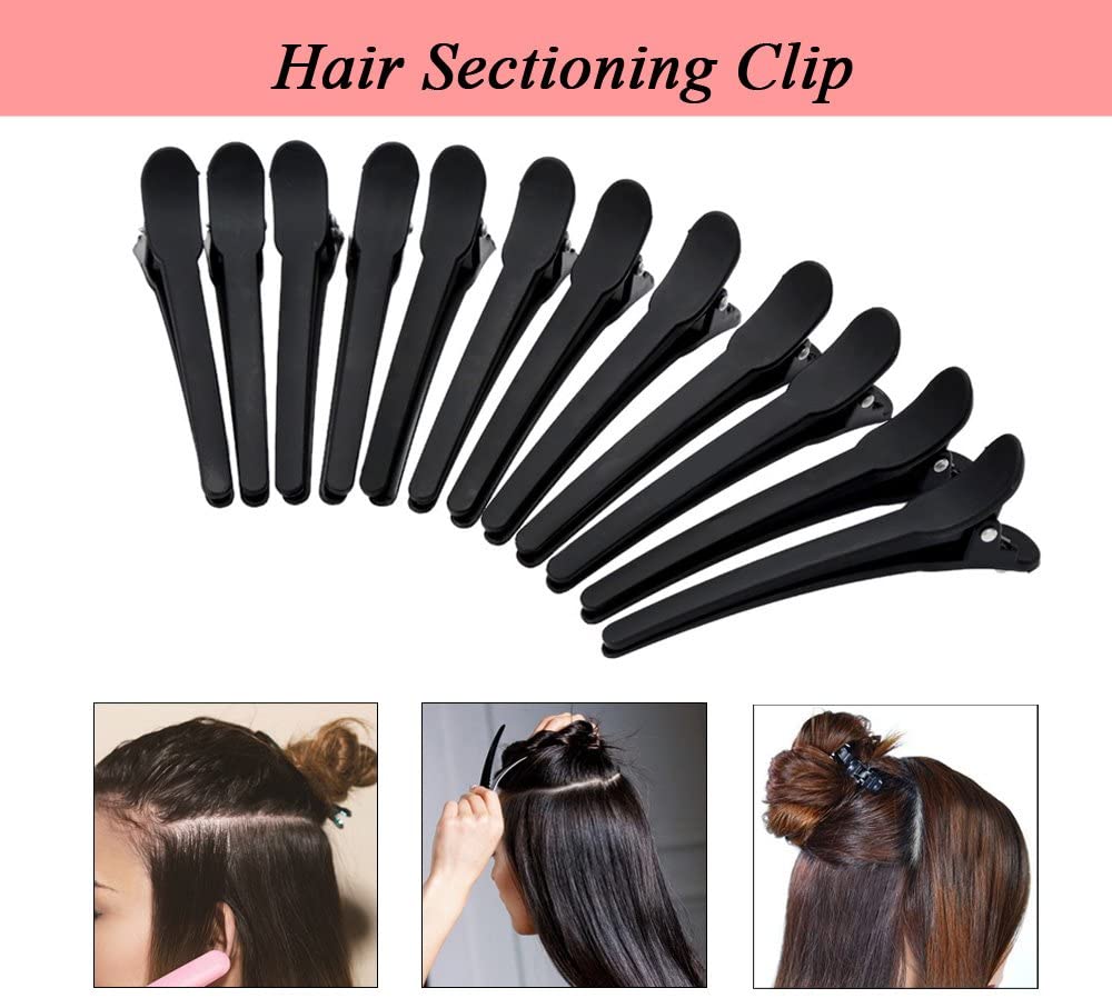 12-Pack Sectioning Duckbill Clips for Hair Styling - Strong Grip for All Hair Types, Women & Men