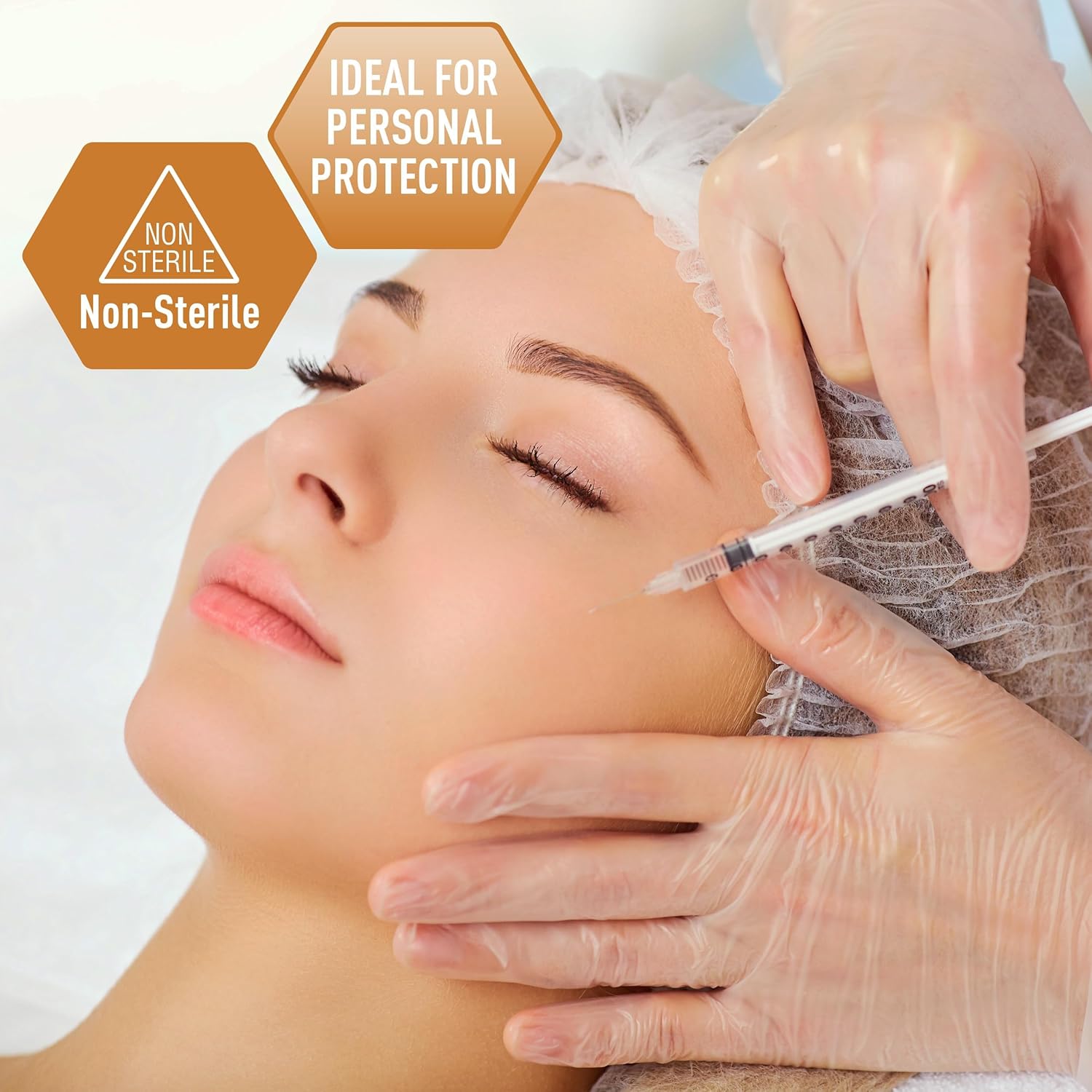 Premium Powder-Free Vinyl Gloves (100 Gloves) | Disposable, Latex-Free & Durable for Food Handling, Cleaning & Care