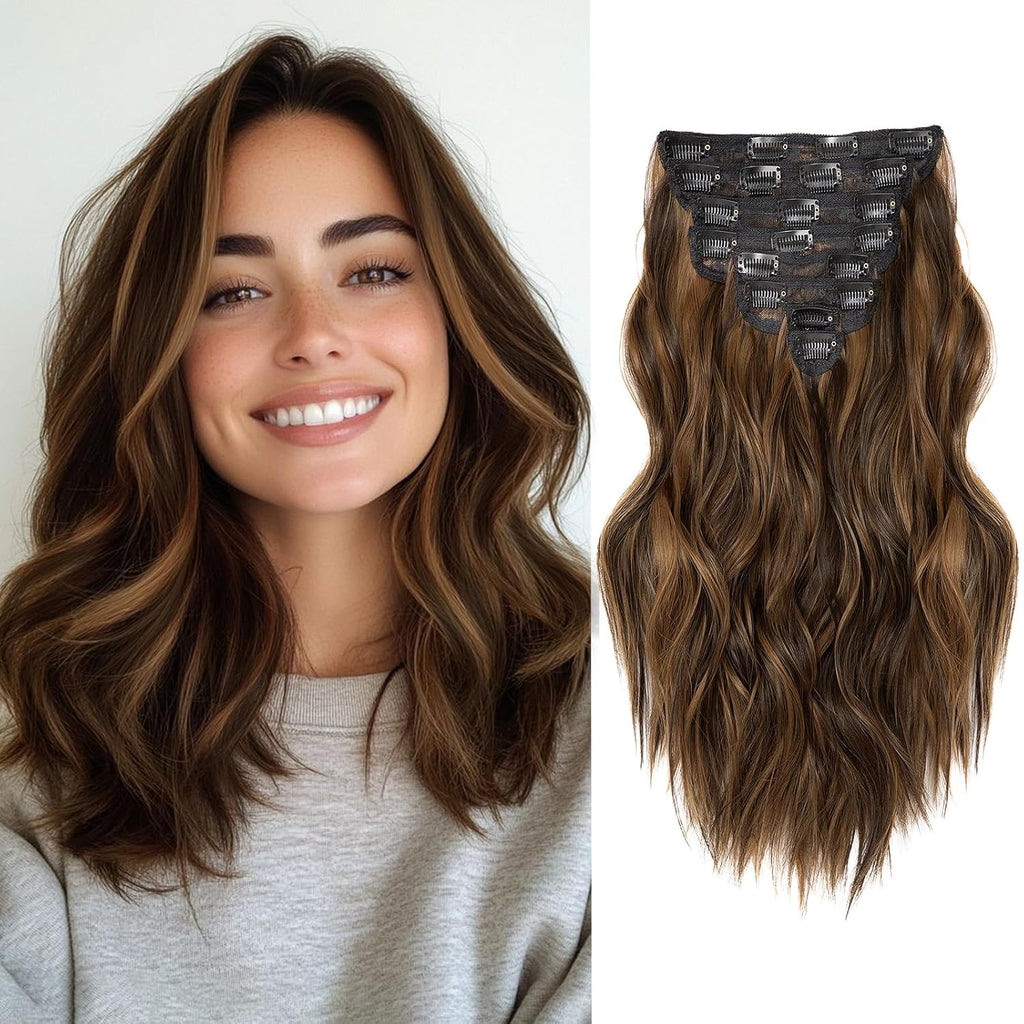 Elevate Your Style with Luxurious, Long Wavy Hair Extensions.