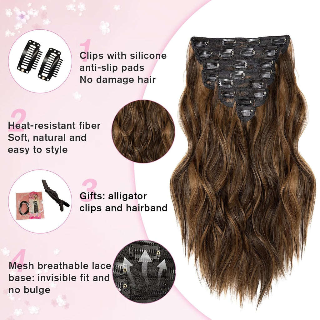 Elevate Your Style with Luxurious, Long Wavy Hair Extensions.