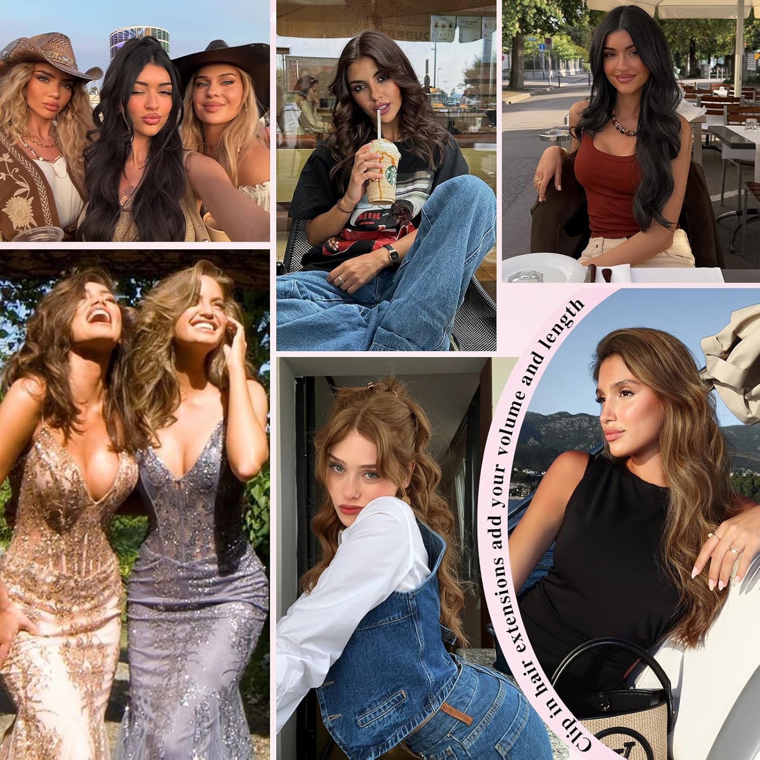 Elevate Your Style with Luxurious, Long Wavy Hair Extensions.