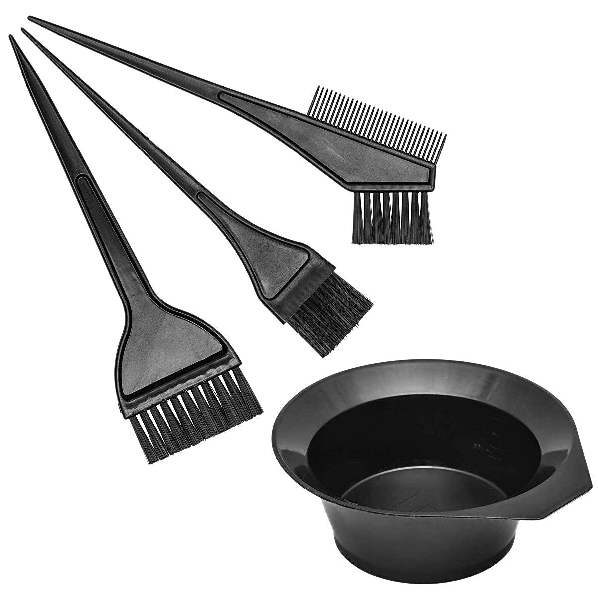 Professional Hair Color Kit - 4-Piece Brush, Bowl, & Tool Set for Salon-Quality Dye Jobs