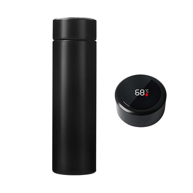 Temperature Display Vacuum Insulated Water Bottle 17oz,Thermo Flask Made of Premium Stainless Steel Coffee Cup, Smart Cup,Novelty Gift Mug, FDA Safty