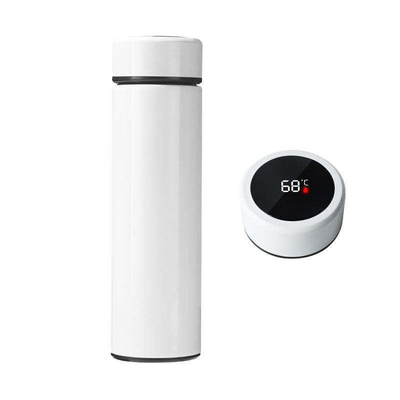 Temperature Display Vacuum Insulated Water Bottle 17oz,Thermo Flask Made of Premium Stainless Steel Coffee Cup, Smart Cup,Novelty Gift Mug, FDA Safty