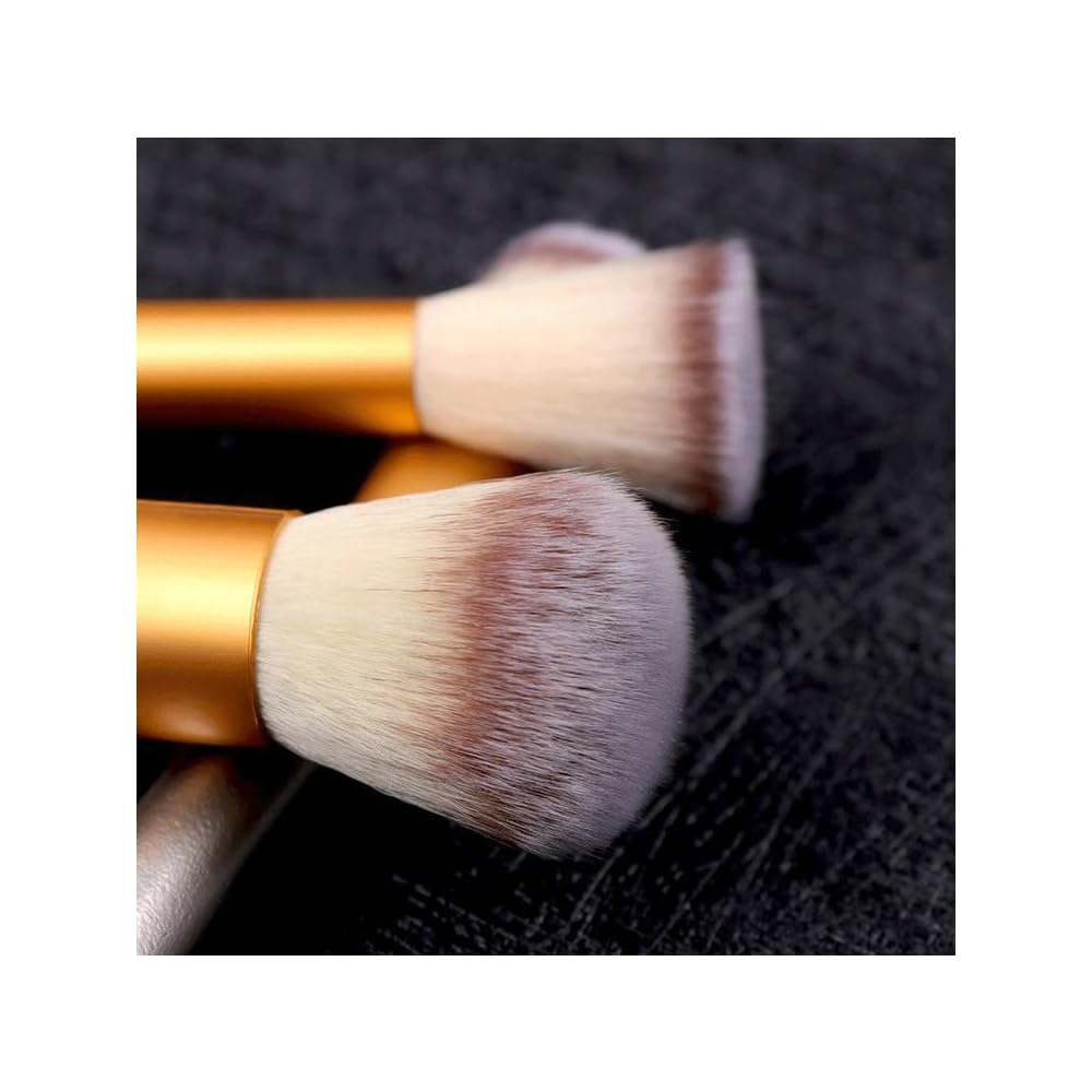 Premium 12-Piece Makeup Brush Set with 2 Beauty Blenders | Pro Vegan Brush Kit for Flawless Foundation, Contour & Eyeshadow