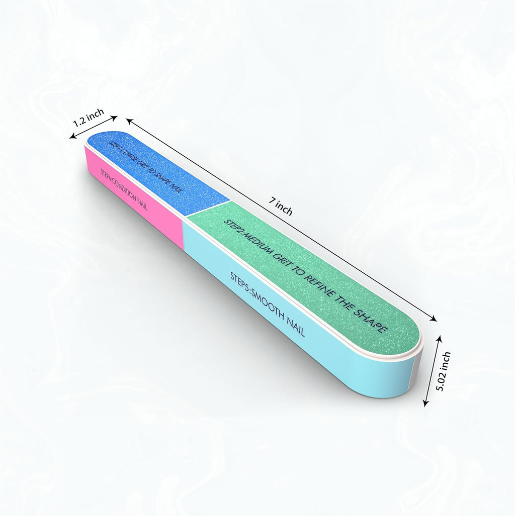 The Ultimate 7-in-1 Nail Buffer Block | All-in-One Smoother, Polisher & Shiner for Natural Nails
