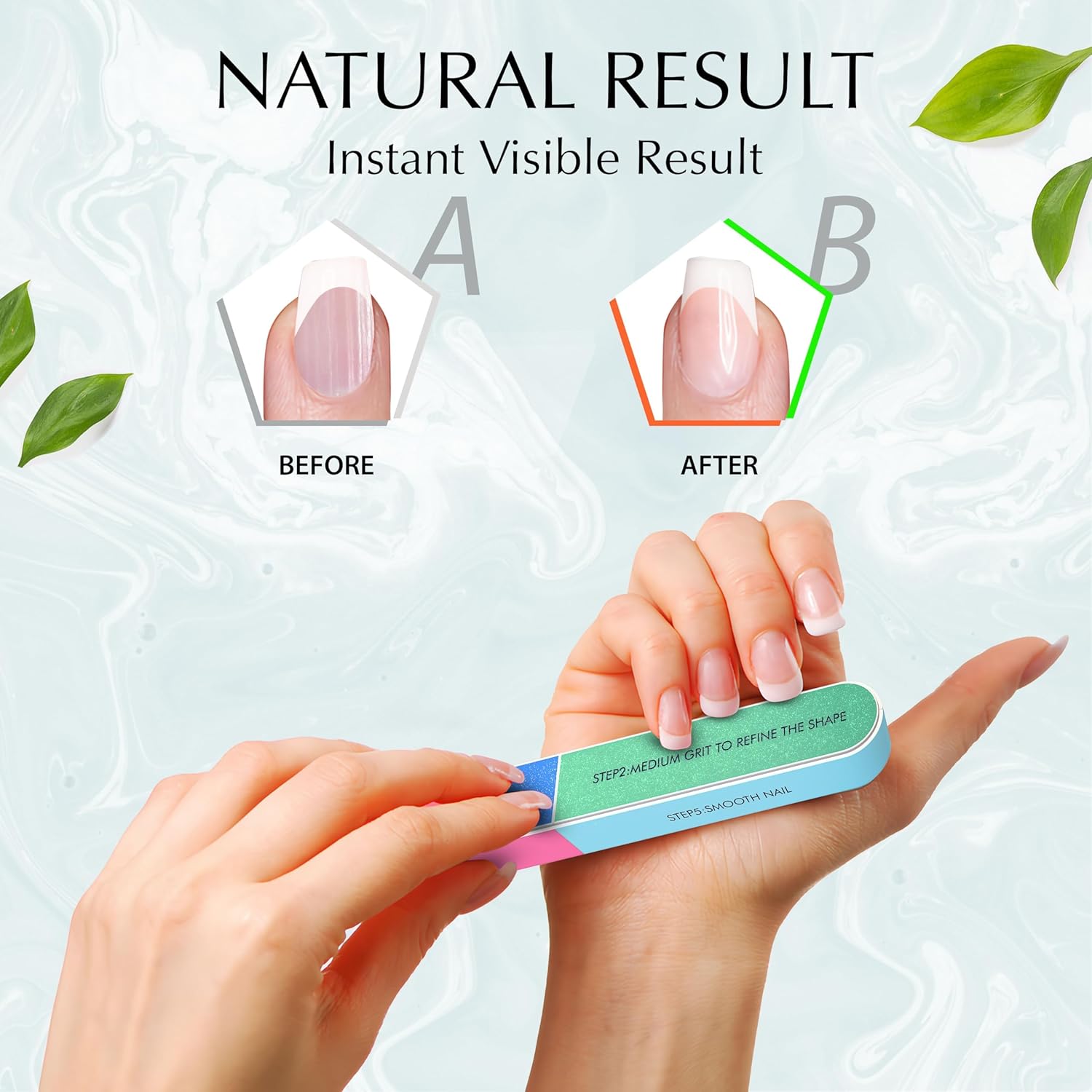The Ultimate 7-in-1 Nail Buffer Block | All-in-One Smoother, Polisher & Shiner for Natural Nails