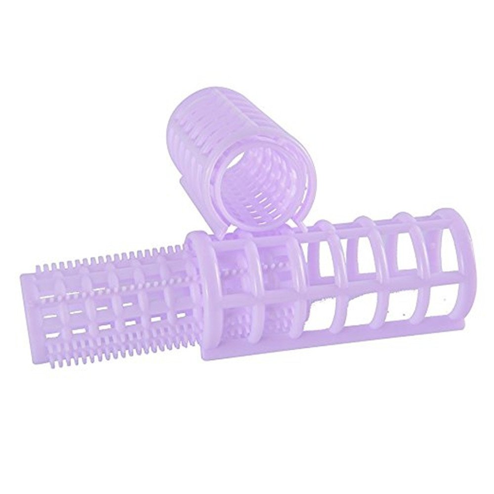 Pro Salon Plastic Hair Rollers Set - DIY Home Hair Styling Tools for Voluminous Curls & Waves | Heatless Curling Rods with Clips for Women